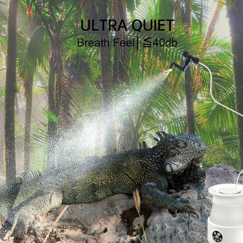 ZENILOVE 5L Foldable Automatic Reptile Mister with Timer, Fogger System with 360Adjustable Nozzles, Humidifier for Lizard, Snake, Amphibian, Frog, Plants, Terrarium - Image 5